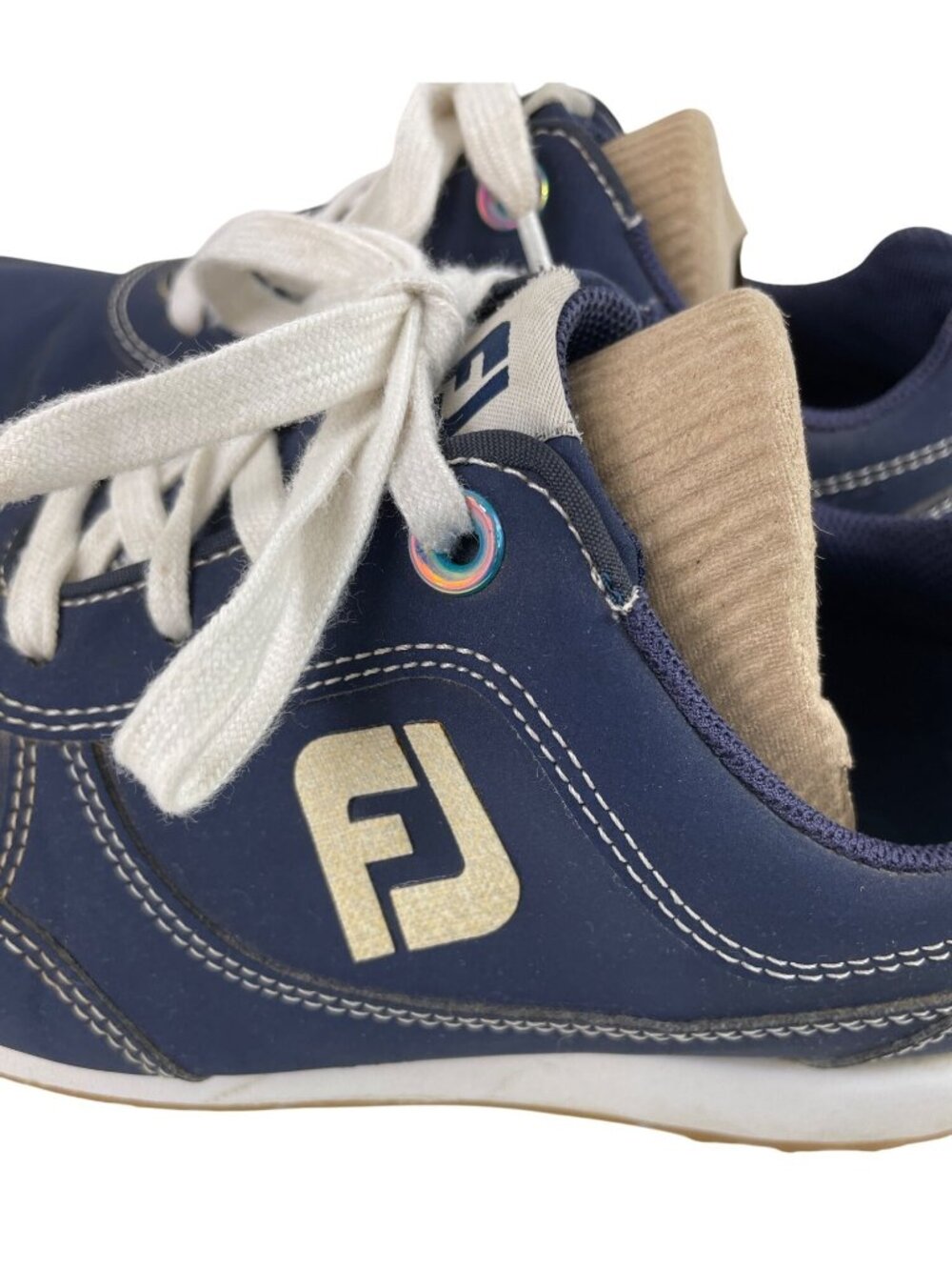 FootJoy Sport Retro Women's Size 7.5M Spikeless Golf Shoes 92387 Navy Blue - Picture 7 of 13